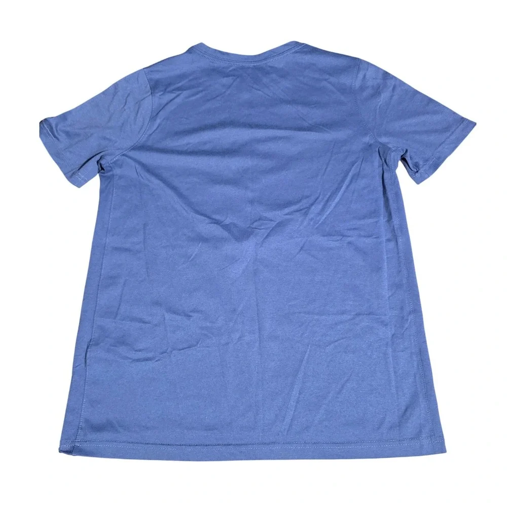 Nike Dri-FIT Just Do It Sports Graphic T-Shirt Blue Purple XL Kids Girls A0